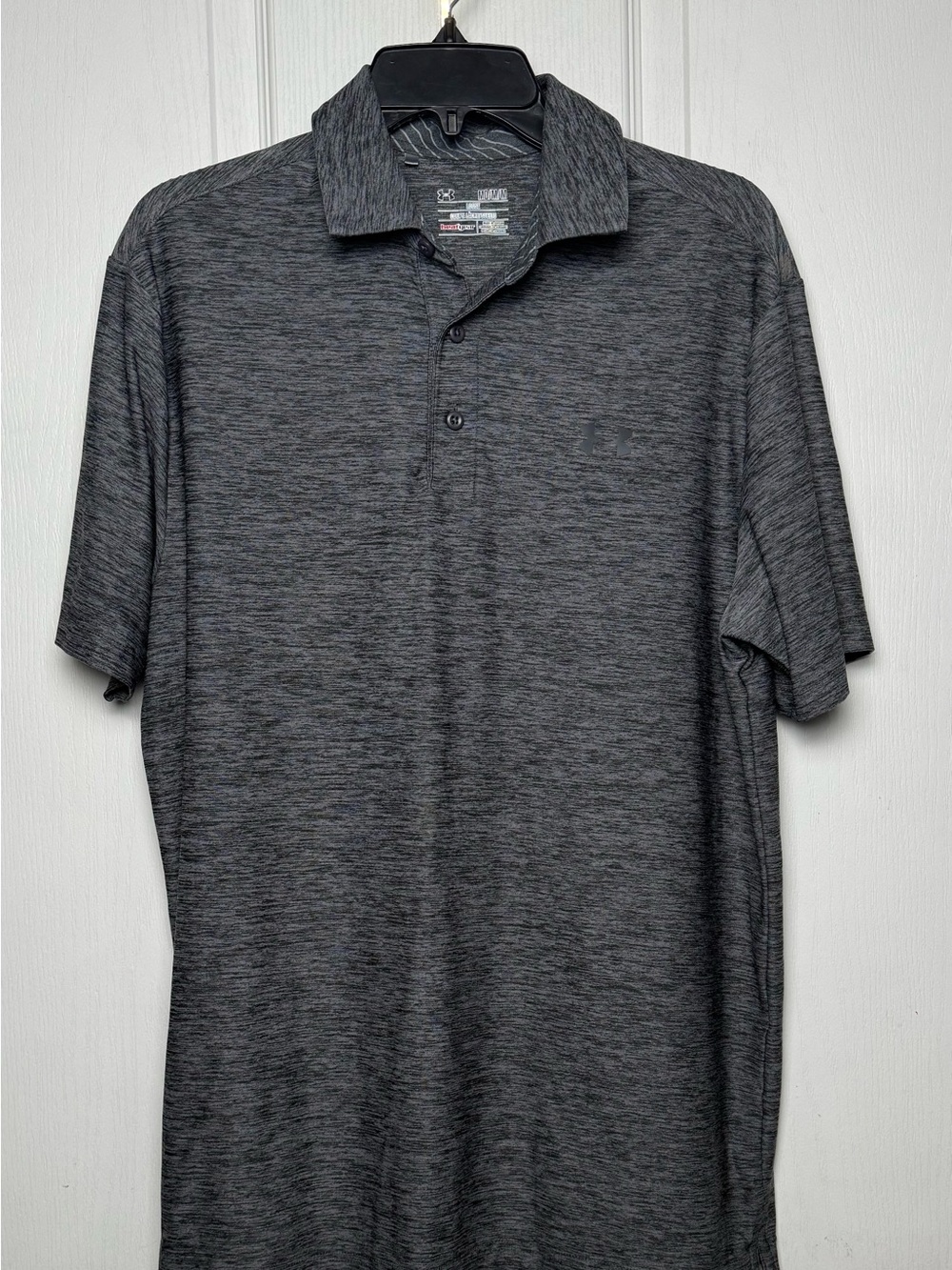 Under Armour Men's Dark Heather Grey Polo Size Medium